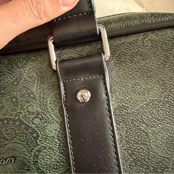 Robert Graham Forest Green Paisley Briefcase - Picture 5 of 12